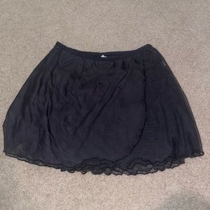 Girl’s black mesh ballet skirt, GXL